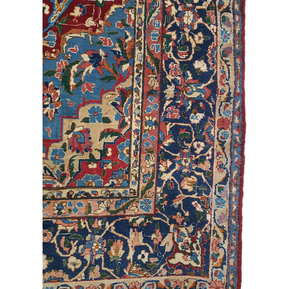 Pacific Yazd 14567 Red Navy Traditional Hand Knotted Rug