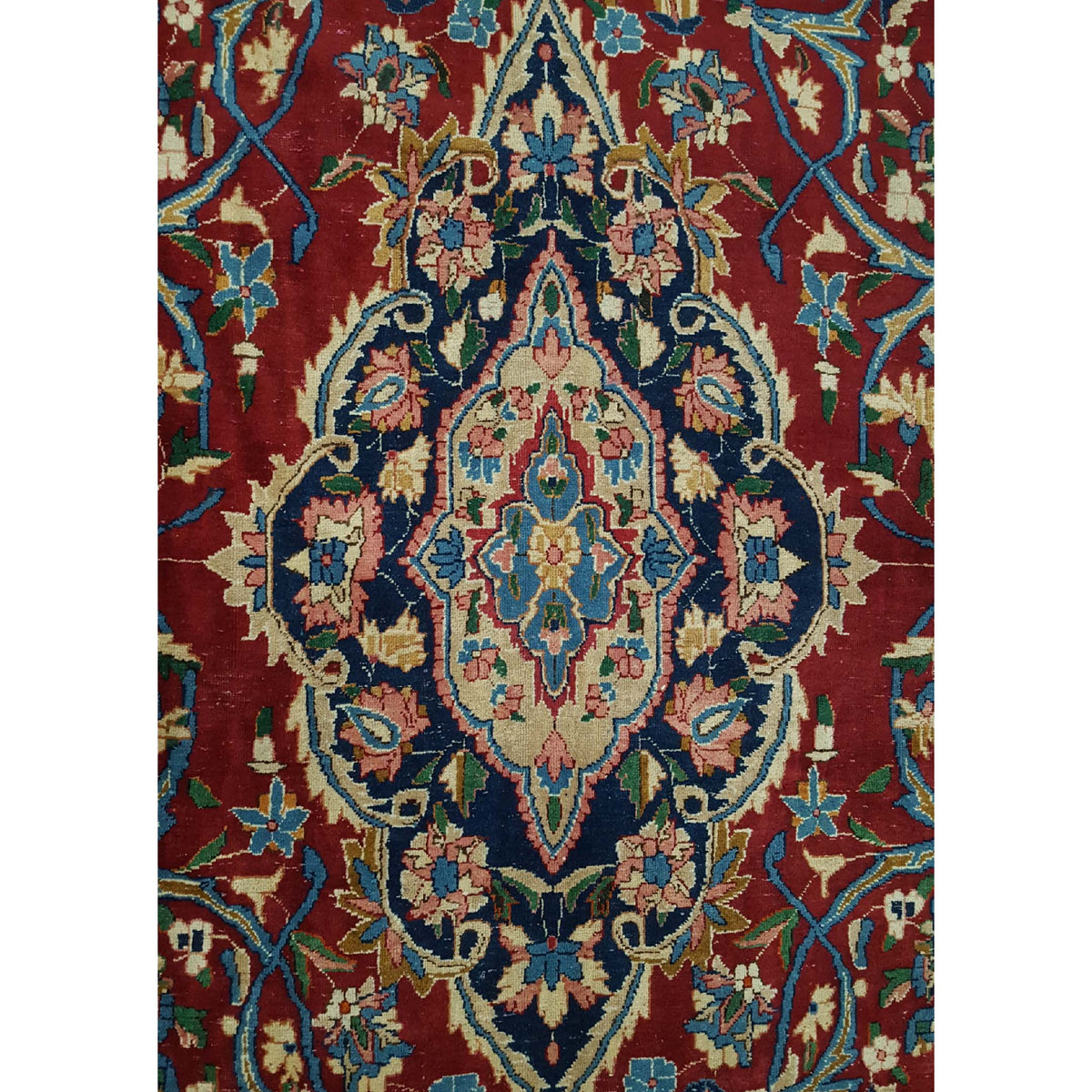 Pacific Yazd 14567 Red Navy Traditional Hand Knotted Rug