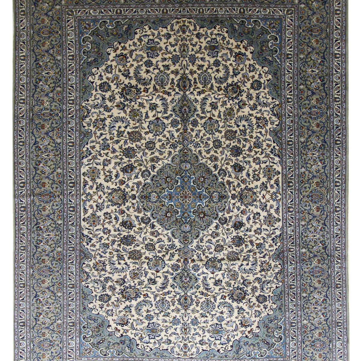 Pacific Kashan  Ivory Blue Traditional