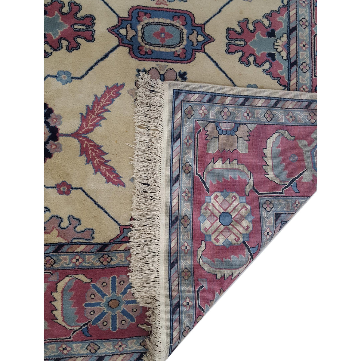 Pacific Tribal-Rm 14570 Ivory Peach Traditional Hand Knotted Rug