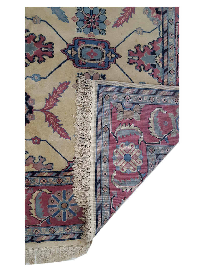 Pacific Tribal-Rm 14570 Ivory Peach Traditional Hand Knotted Rug