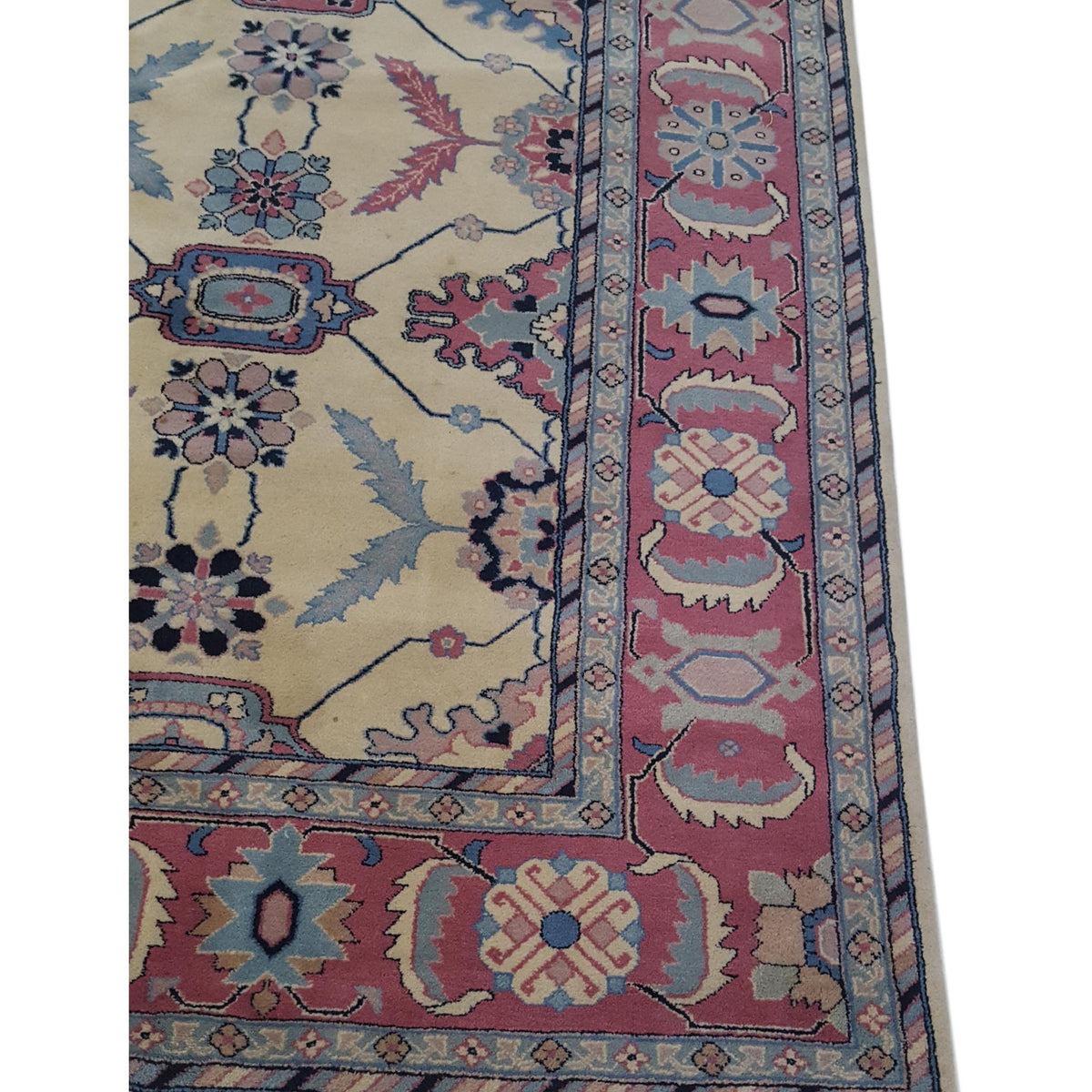 Pacific Tribal-Rm 14570 Ivory Peach Traditional Hand Knotted Rug