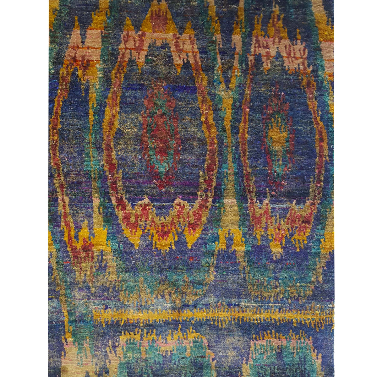 Pacific Aqua Silk 14576 Multi Multi Modern Hand Knotted Rug