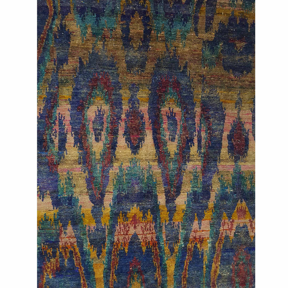 Pacific Aqua Silk 14576 Multi Multi Modern Hand Knotted Rug