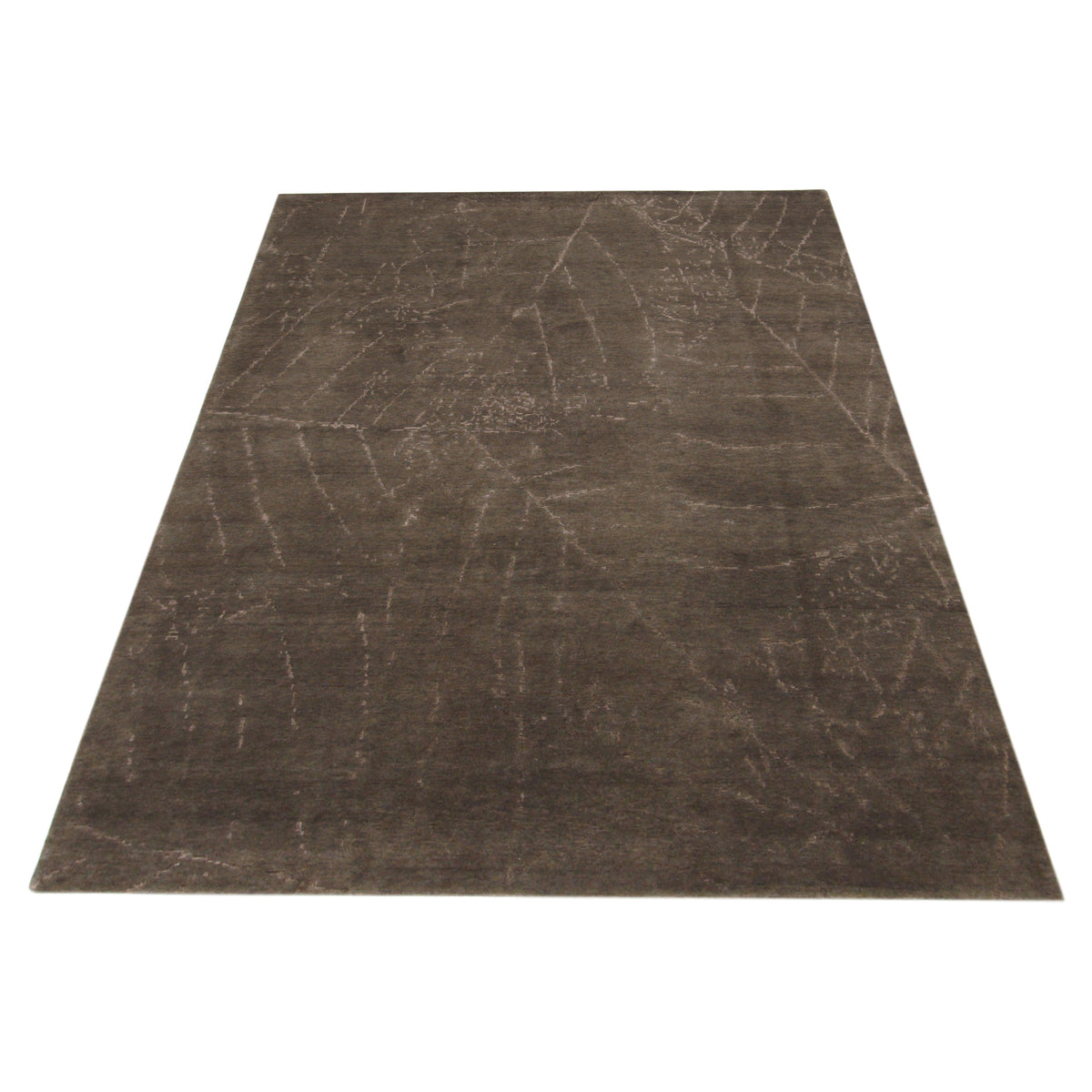 Pacific Tibetan 14580 Brown Charcoal Modern Hand Knotted Rug
