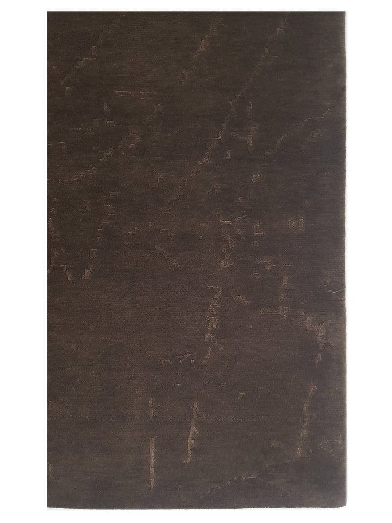 Pacific Tibetan 14580 Brown Charcoal Modern Hand Knotted Rug