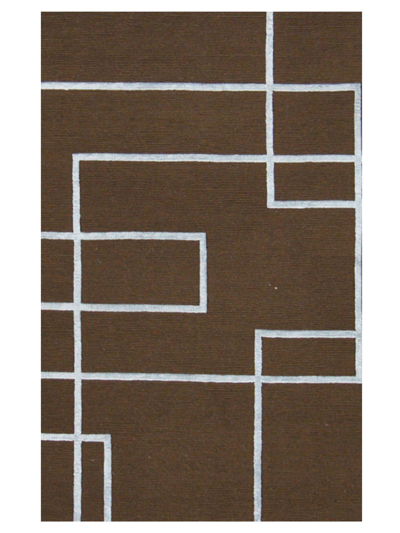 Pacific Tibetan 14582 Brown Lt.Blue Modern Hand Knotted Rug