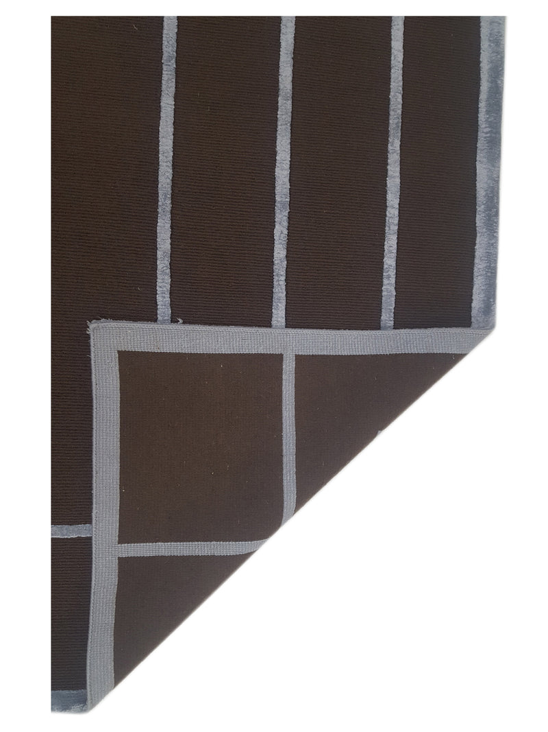 Pacific Tibetan 14582 Brown Lt.Blue Modern Hand Knotted Rug