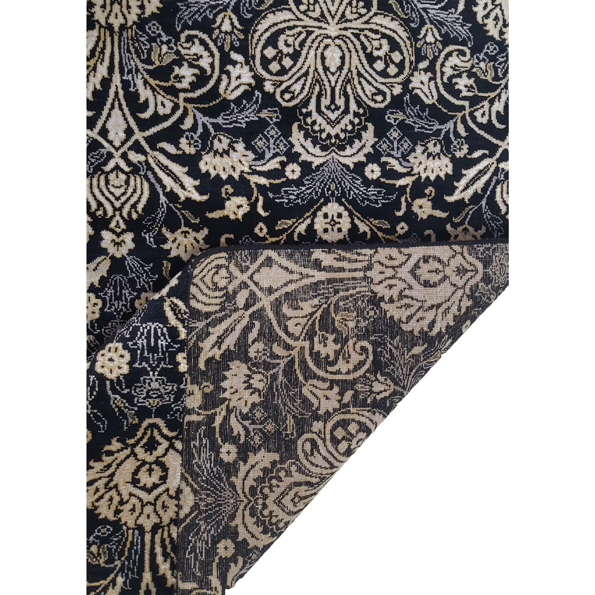 Pacific Venus 14589 Black Black Transitional Hand Knotted Rug