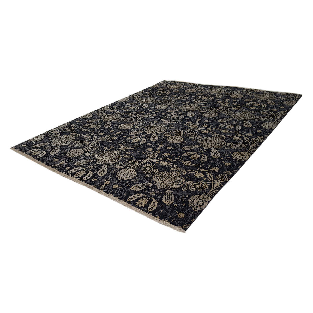 Pacific Venus 14589 Black Black Transitional Hand Knotted Rug