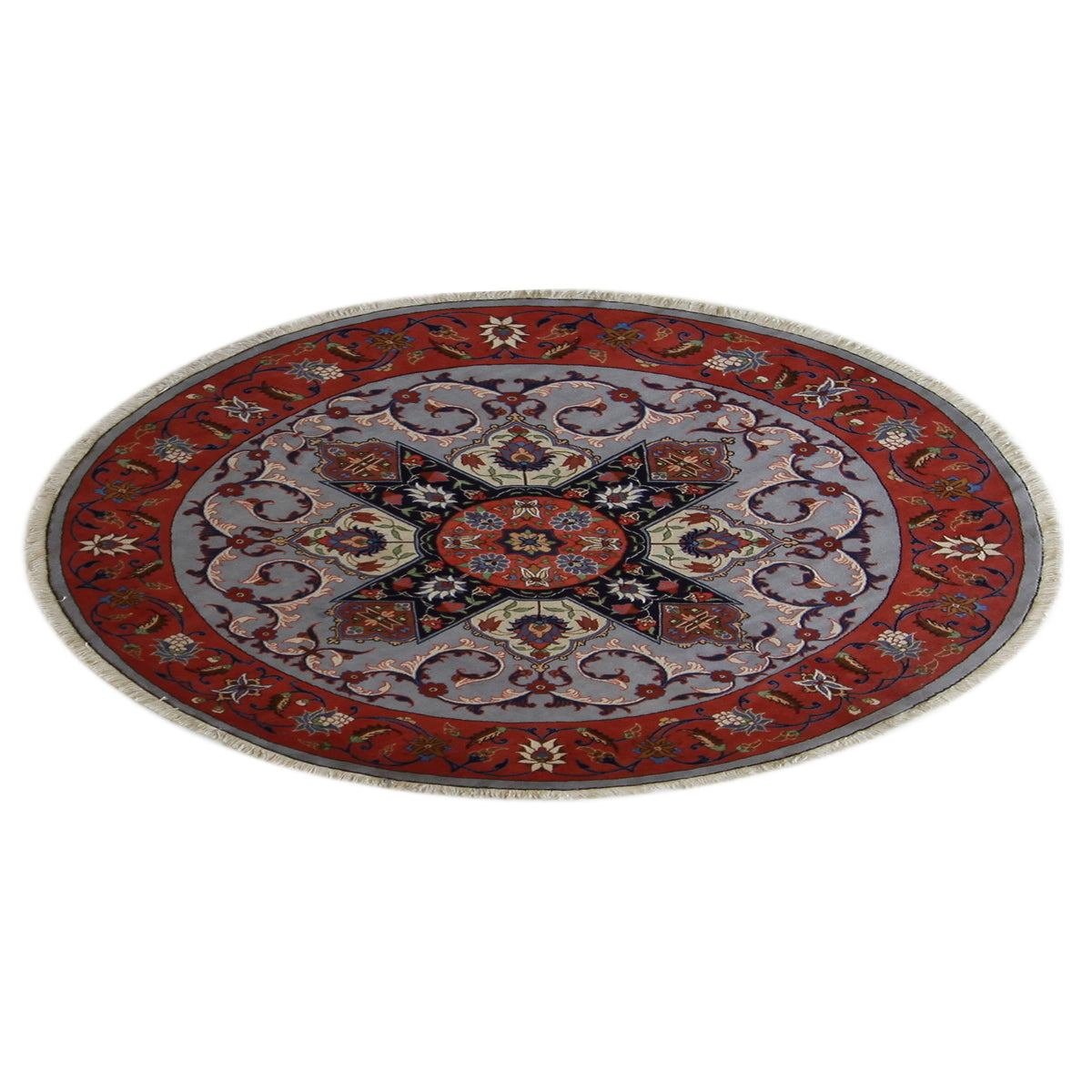 Pacific Tabriz 14608 Lt.Grey Rust Traditional Hand Knotted Rug