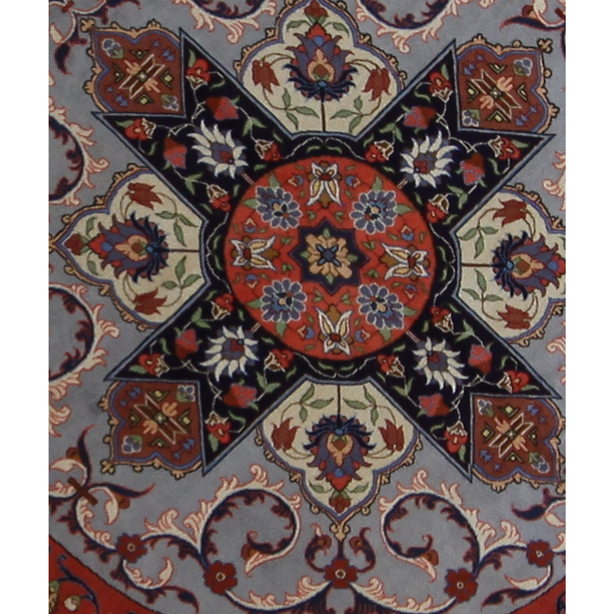 Pacific Tabriz 14608 Lt.Grey Rust Traditional Hand Knotted Rug
