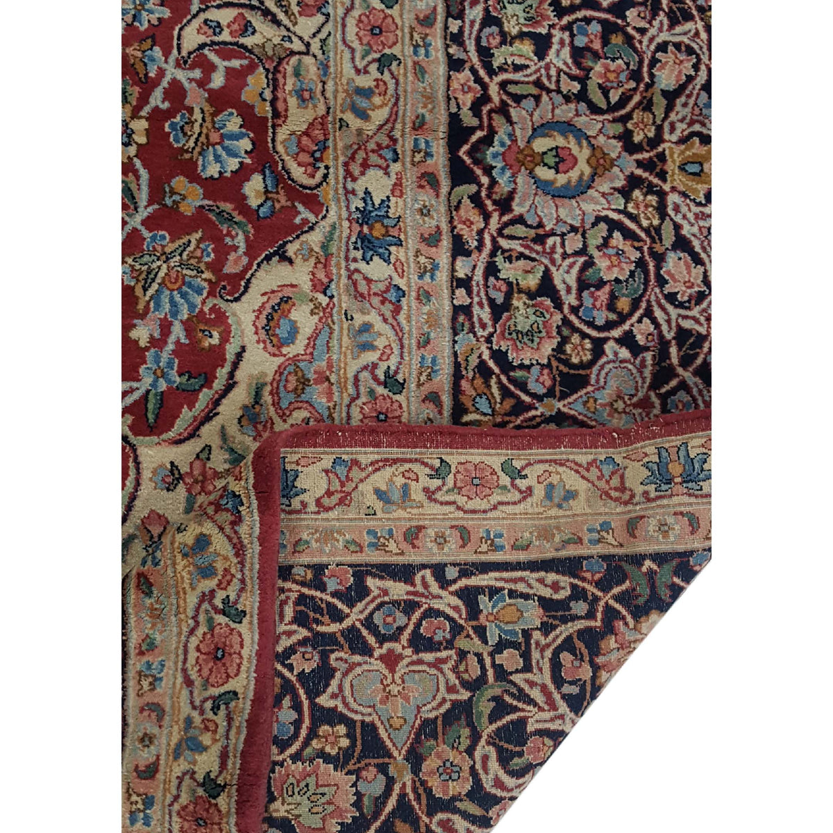 Pacific Kerman 14611 Burgundy Rust Traditional Hand Knotted Rug