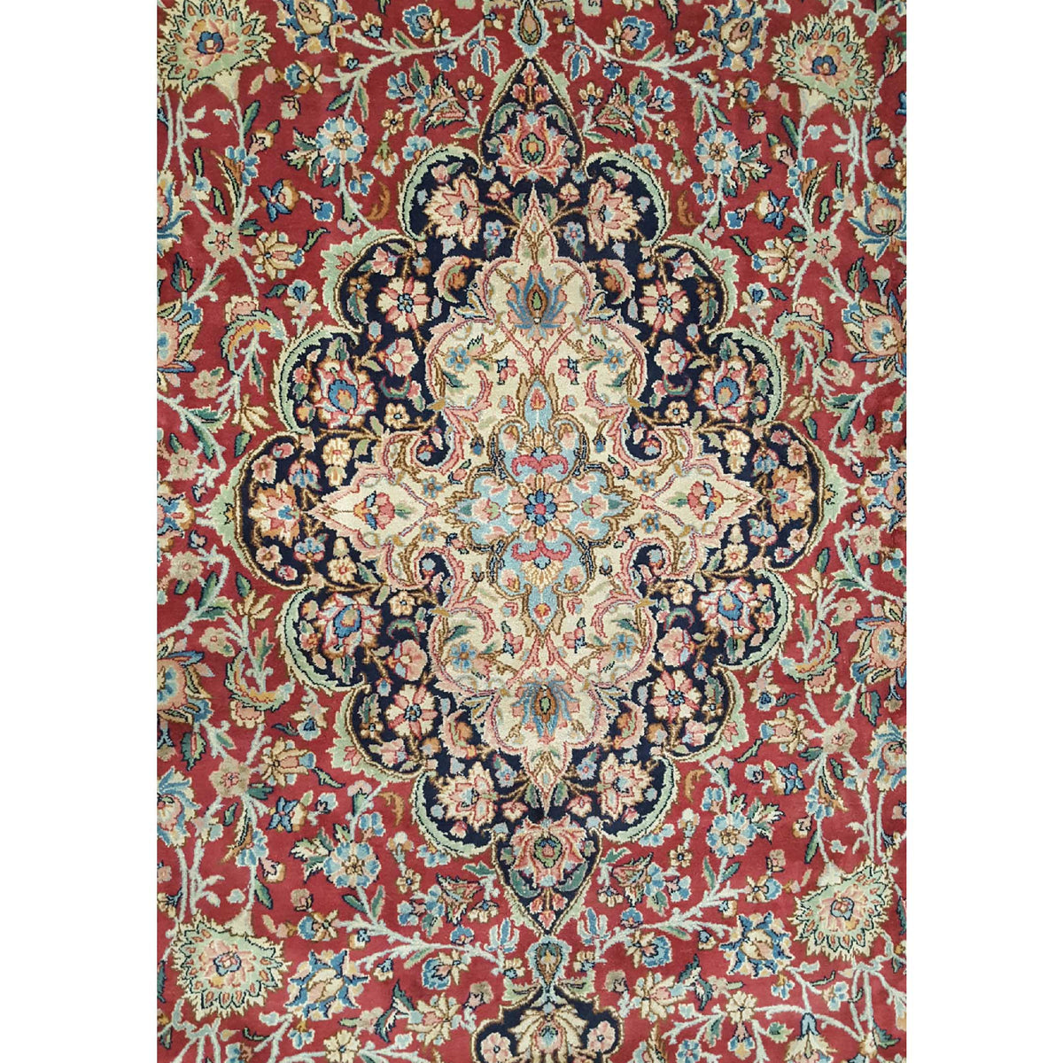 Pacific Kerman 14611 Burgundy Rust Traditional Hand Knotted Rug