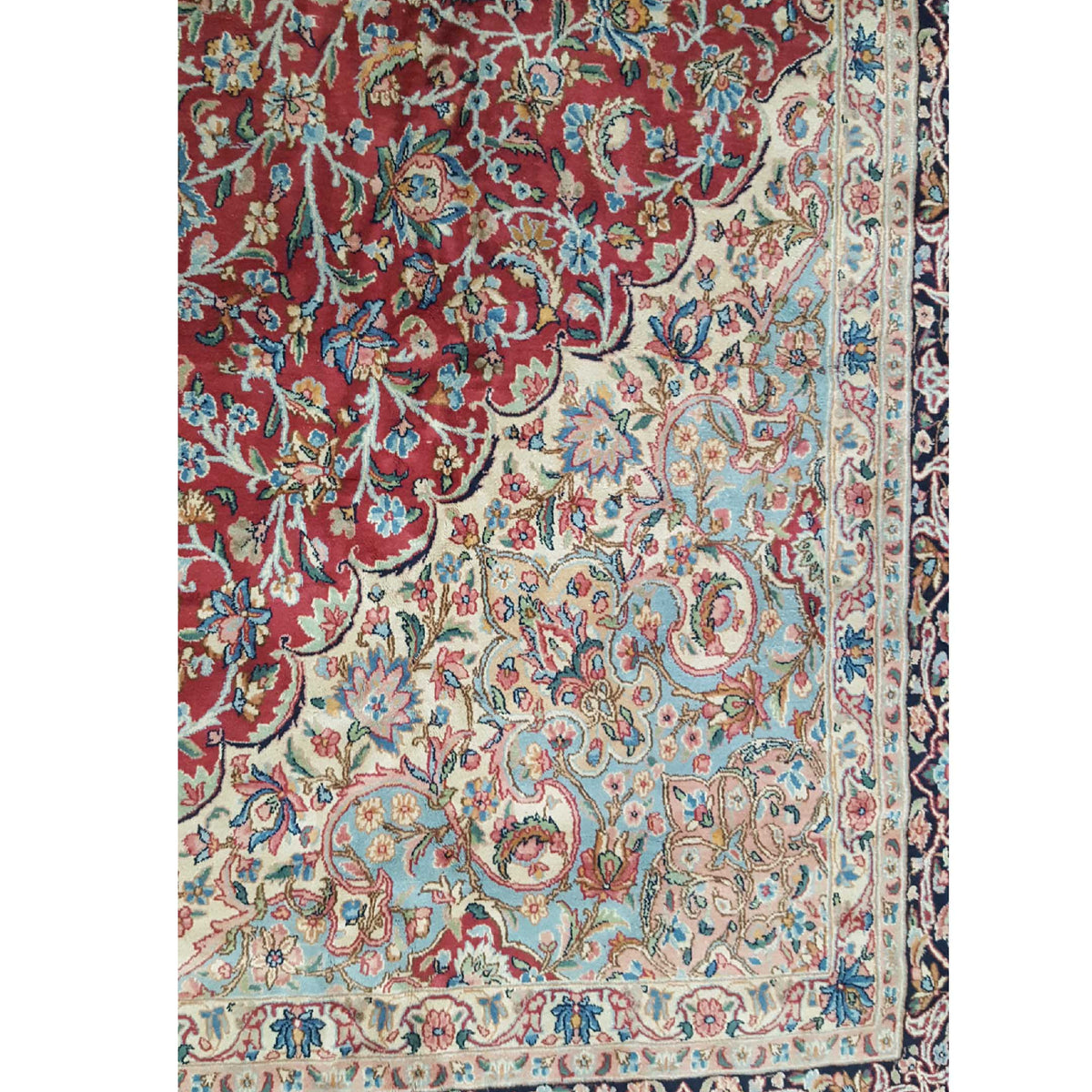 Pacific Kerman 14611 Burgundy Rust Traditional Hand Knotted Rug