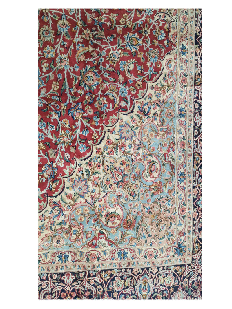 Pacific Kerman 14611 Burgundy Rust Traditional Hand Knotted Rug