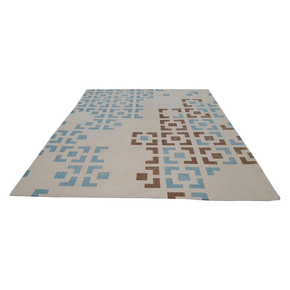 Pacific Water Colors 14617 Ivory Lt.Blue Modern Hand Knotted Rug