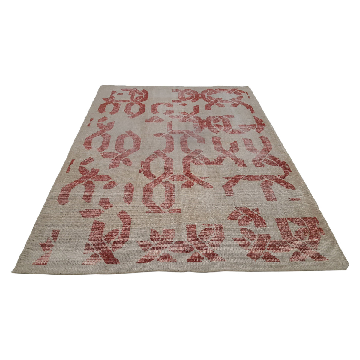 Pacific Water Colors 14620 Red Ivory Modern Hand Knotted Rug