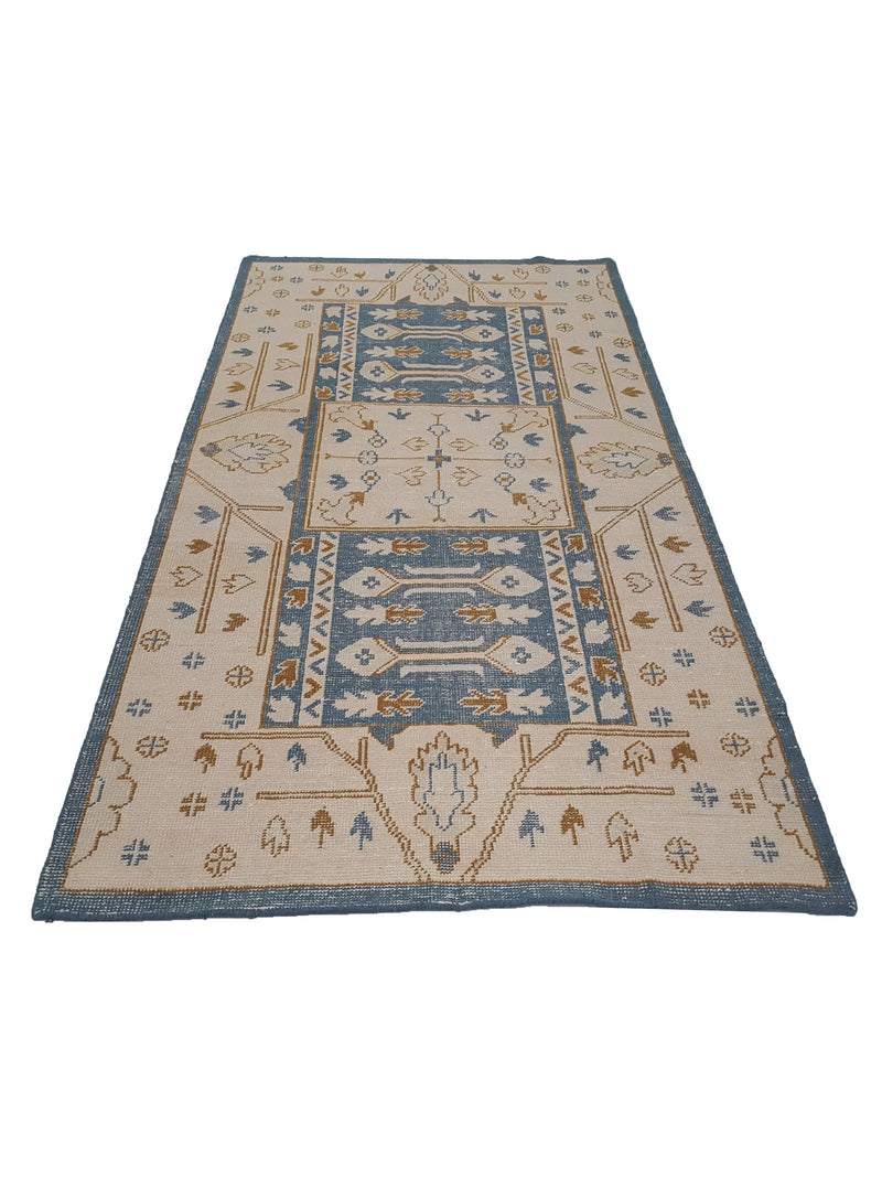 Pacific Tribal 14624 Blue Ivory Transitional Hand Knotted Rug