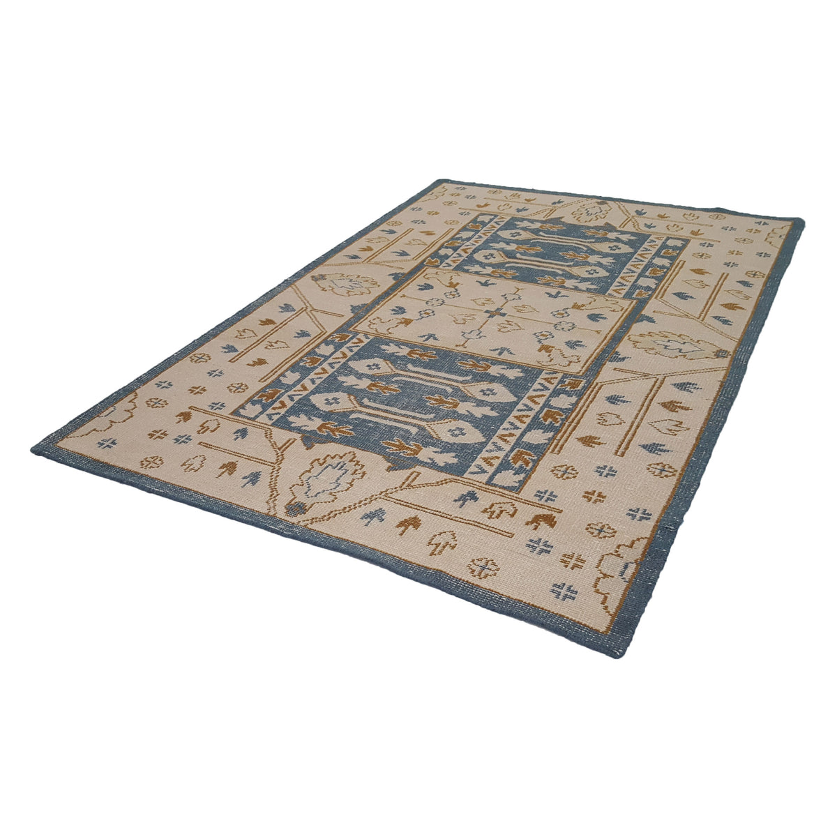 Pacific Tribal 14624 Blue Ivory Transitional Hand Knotted Rug