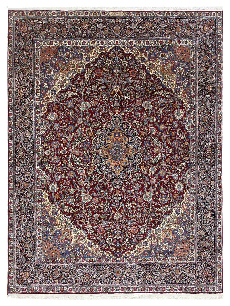 Fasa Antique Kerman  Burgundy Indigo Traditional