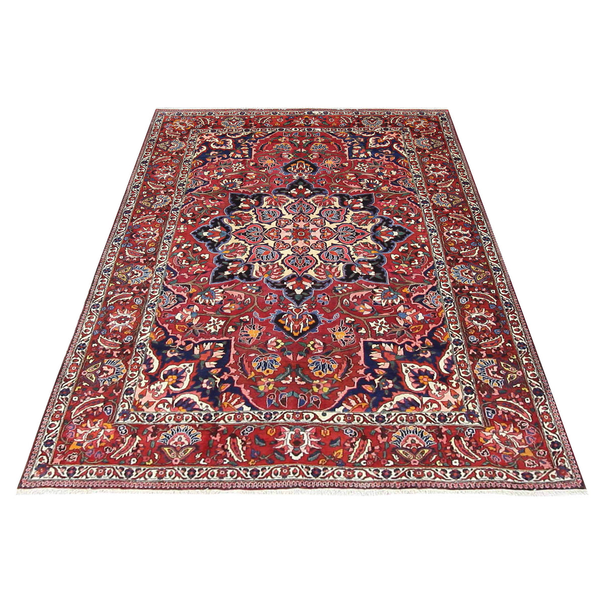 Fasa Antique Bakhtiyari 14713 Red Red Traditional Antique Rug