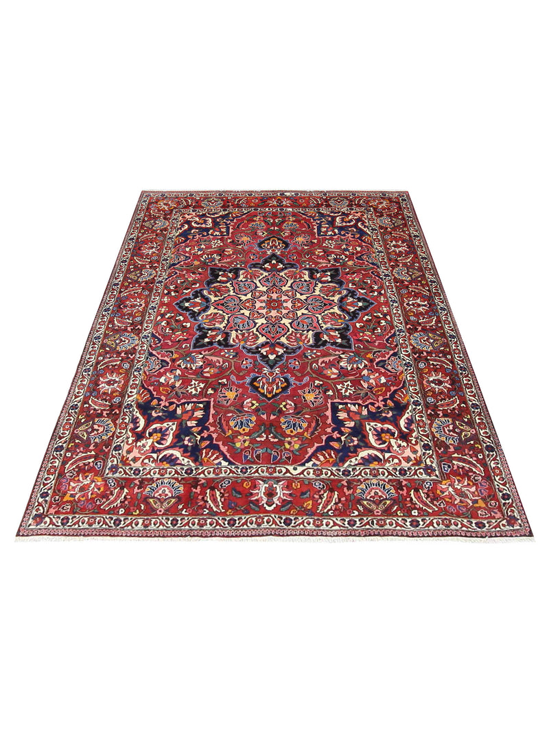 Fasa Antique Bakhtiyari 14713 Red Red Traditional Antique Rug
