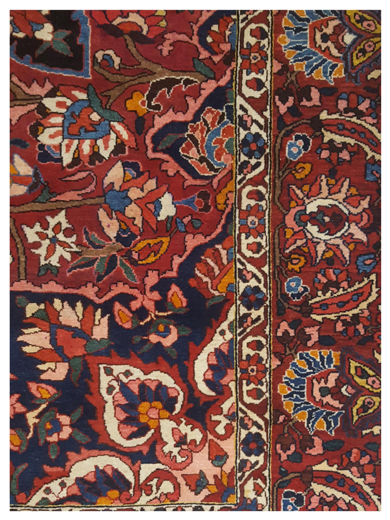 Fasa Antique Bakhtiyari 14713 Red Red Traditional Antique Rug
