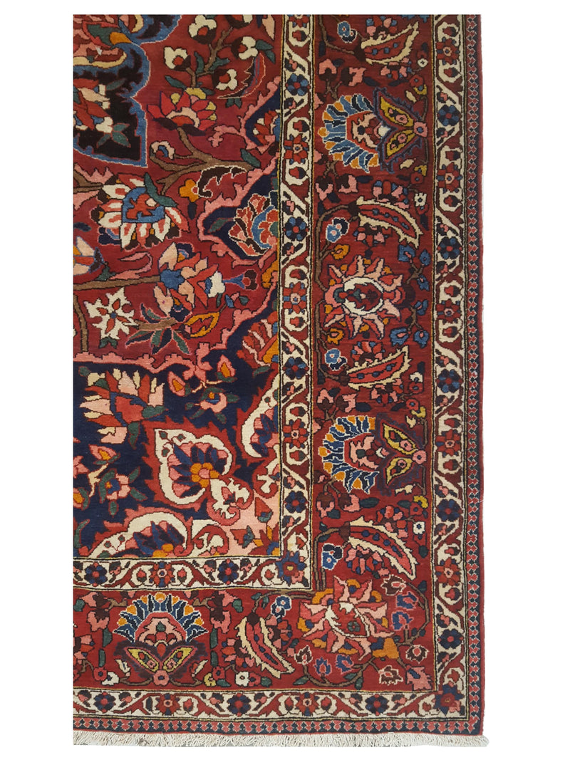 Fasa Antique Bakhtiyari 14713 Red Red Traditional Antique Rug