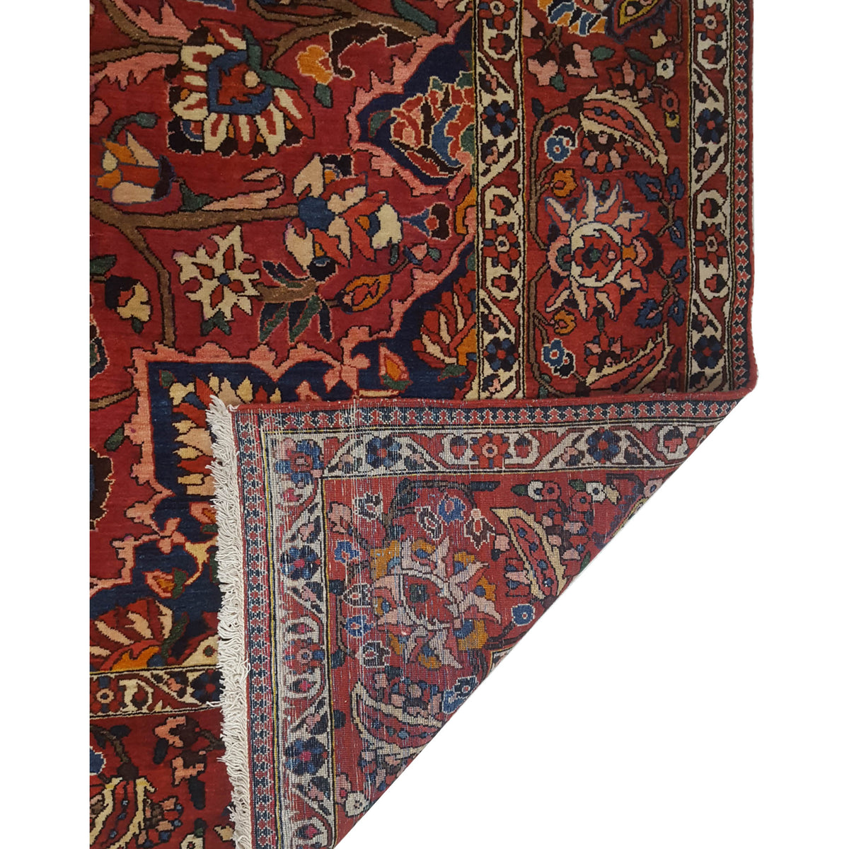 Fasa Antique Bakhtiyari 14713 Red Red Traditional Antique Rug