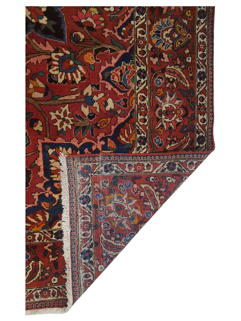 Fasa Antique Bakhtiyari 14713 Red Red Traditional Antique Rug