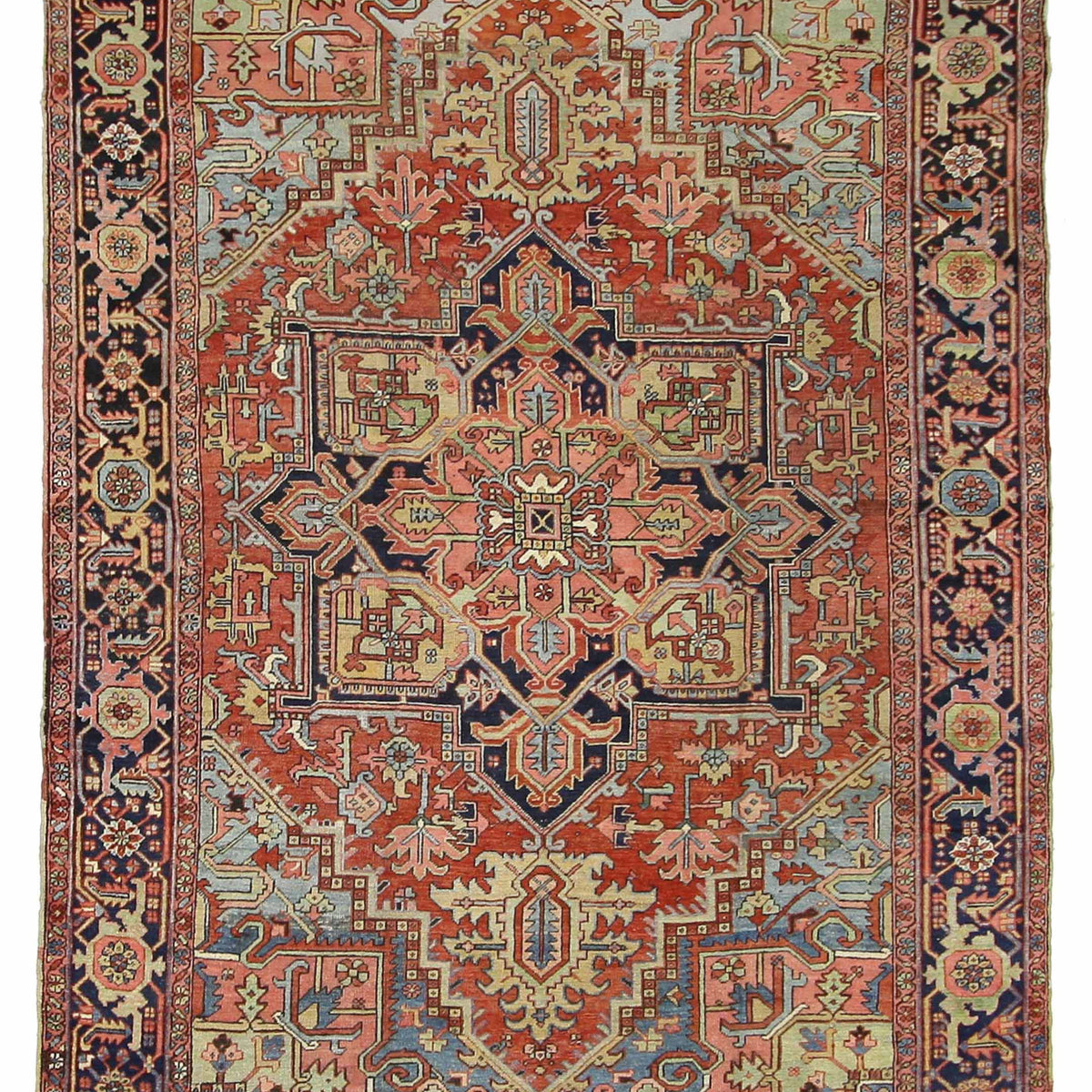 Fasa Antique Heriz  Rust Indigo Traditional