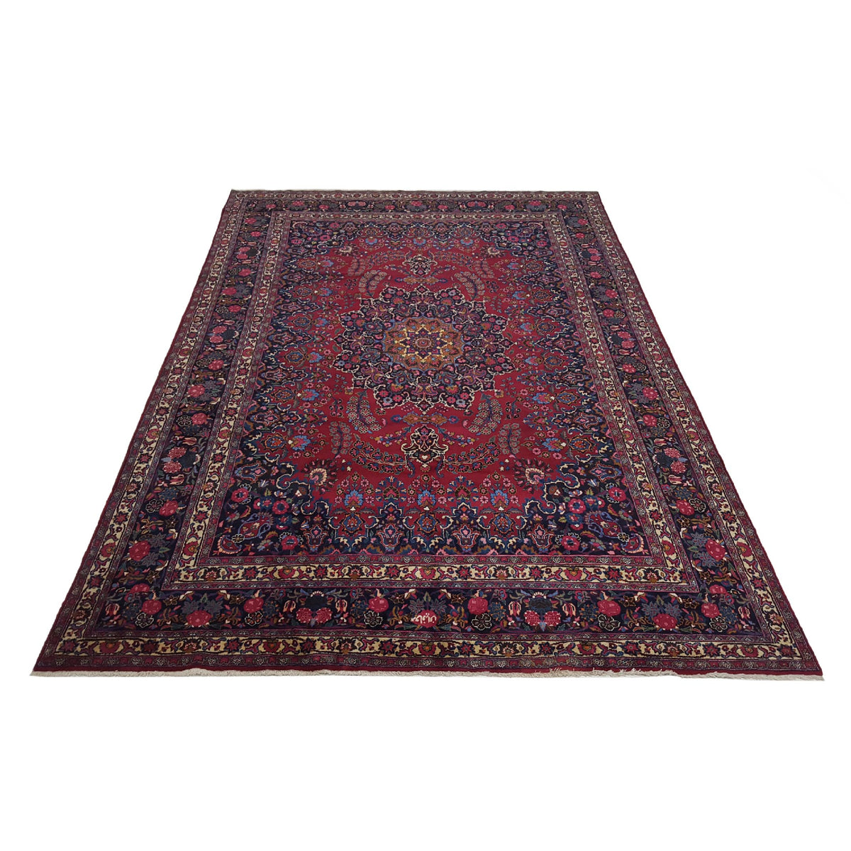 Pacific Mashad 14719 Red Navy Traditional Semi Antique Rug