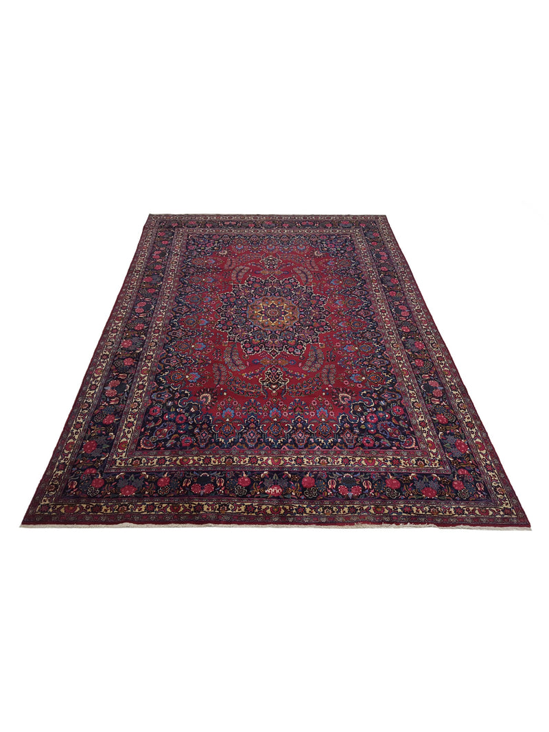 Pacific Mashad 14719 Red Navy Traditional Semi Antique Rug
