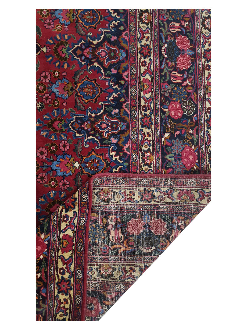 Pacific Mashad 14719 Red Navy Traditional Semi Antique Rug