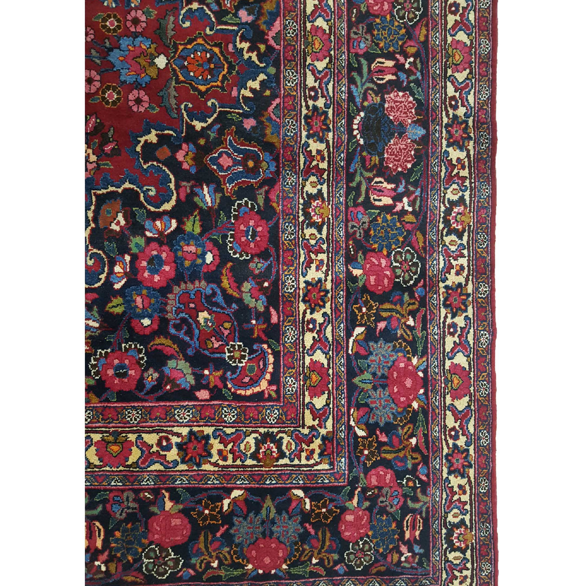 Pacific Mashad 14719 Red Navy Traditional Semi Antique Rug
