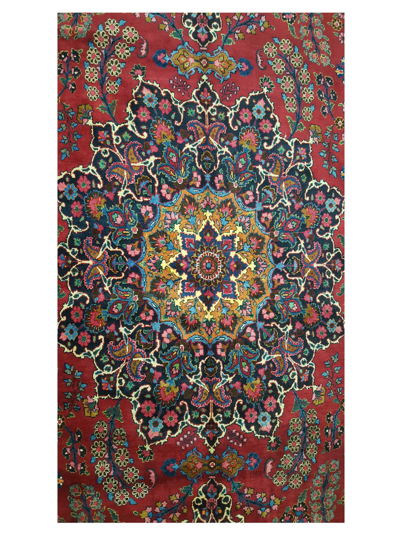 Pacific Mashad 14719 Red Navy Traditional Semi Antique Rug