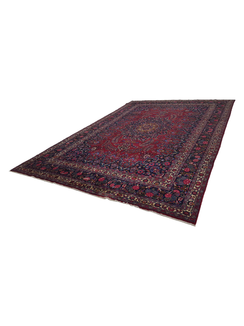 Pacific Mashad 14719 Red Navy Traditional Semi Antique Rug