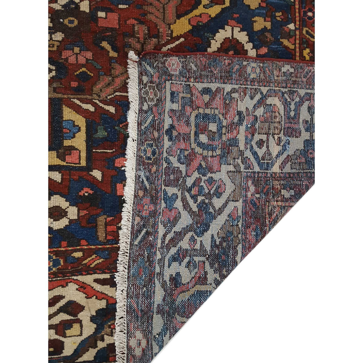Pacific Bakhtiyari 14720 Burgundy Ivory Traditional Hand Knotted Rug