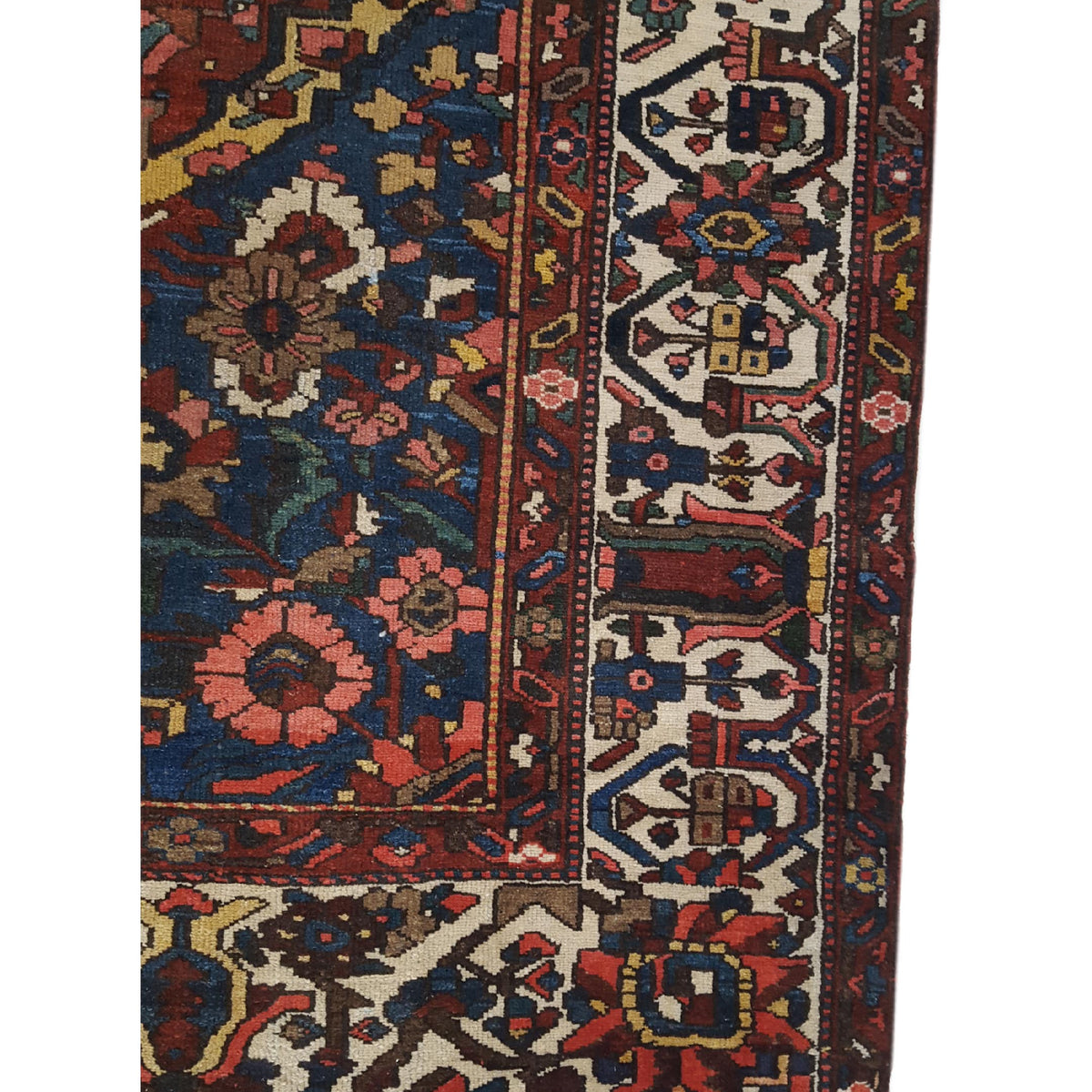 Pacific Bakhtiyari 14720 Burgundy Ivory Traditional Hand Knotted Rug