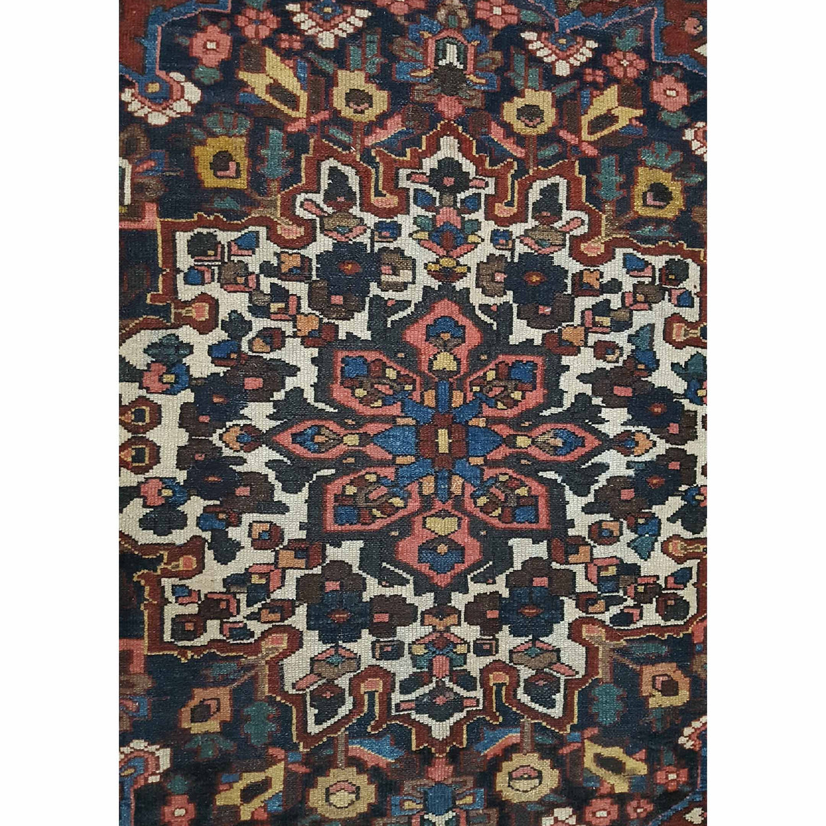 Pacific Bakhtiyari 14720 Burgundy Ivory Traditional Hand Knotted Rug