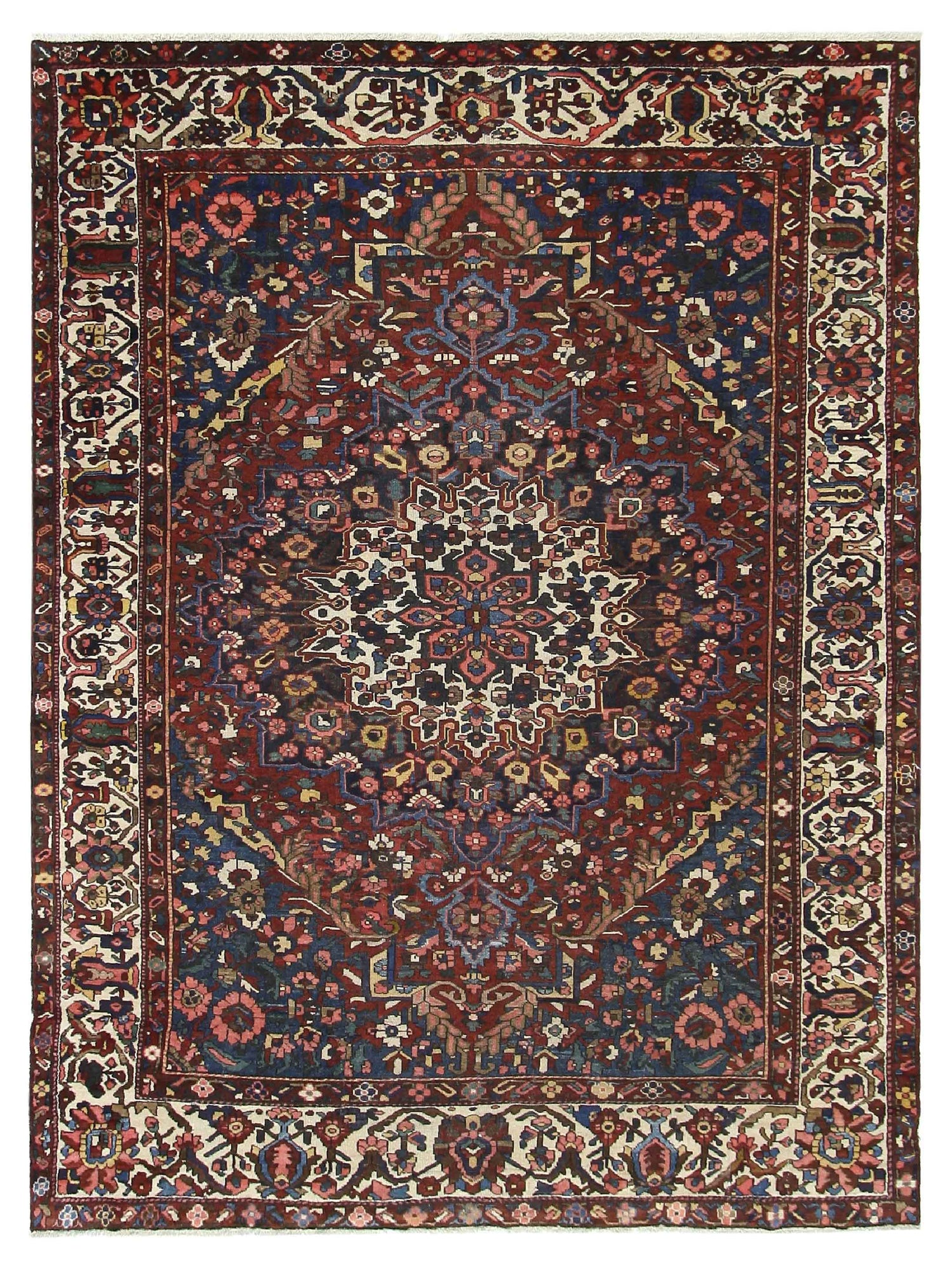 Pacific Bakhtiyari  Burgundy Ivory Traditional
