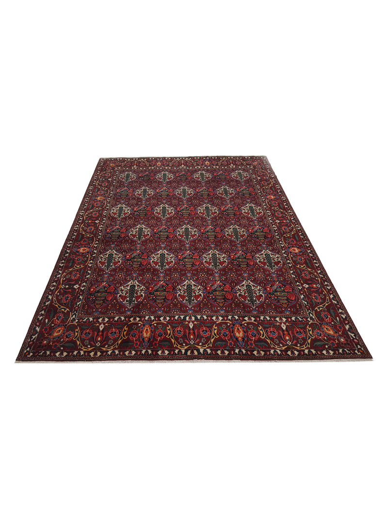 Pacific Bakhtiyari 14735 Burgundy Multi Traditional Hand Knotted Rug