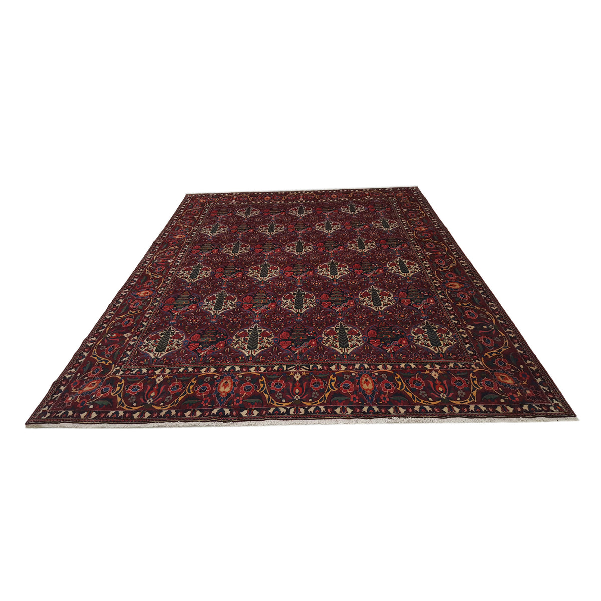 Pacific Bakhtiyari 14735 Burgundy Multi Traditional Hand Knotted Rug
