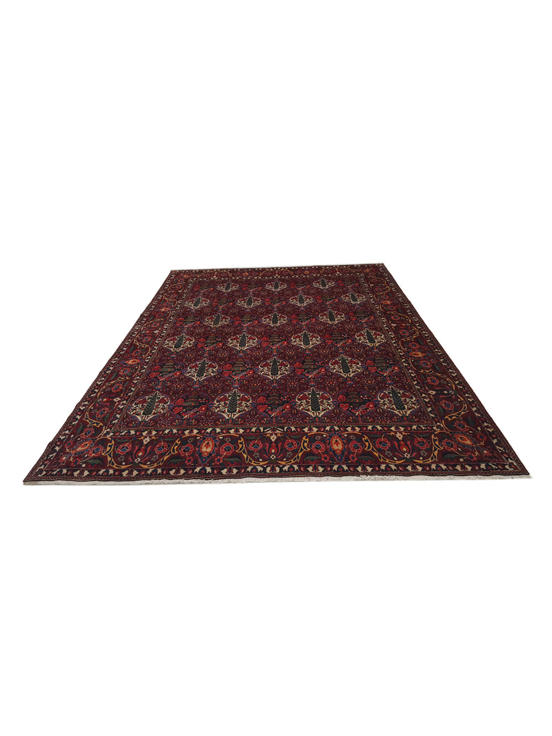 Pacific Bakhtiyari 14735 Burgundy Multi Traditional Hand Knotted Rug