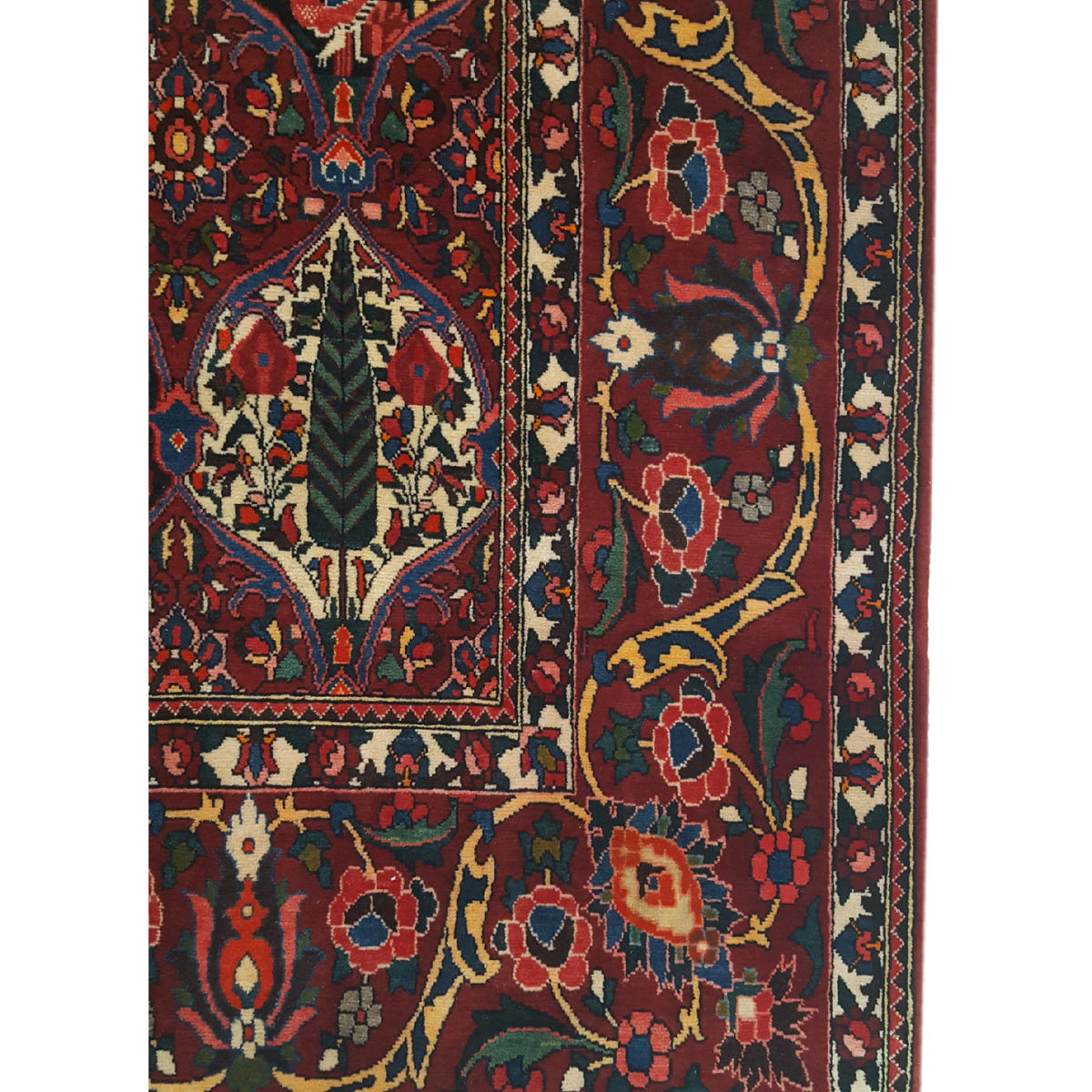 Pacific Bakhtiyari 14735 Burgundy Multi Traditional Hand Knotted Rug