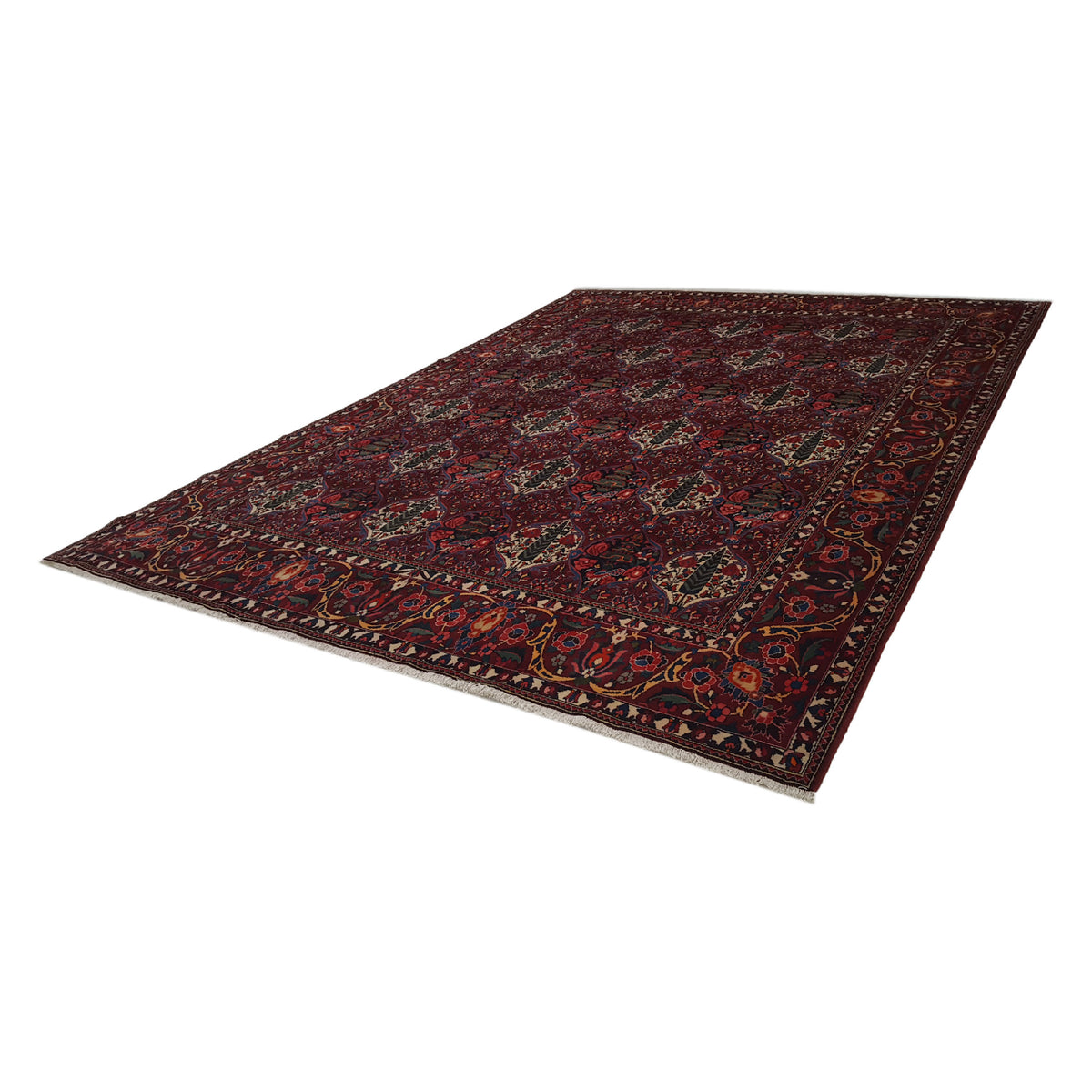 Pacific Bakhtiyari 14735 Burgundy Multi Traditional Hand Knotted Rug