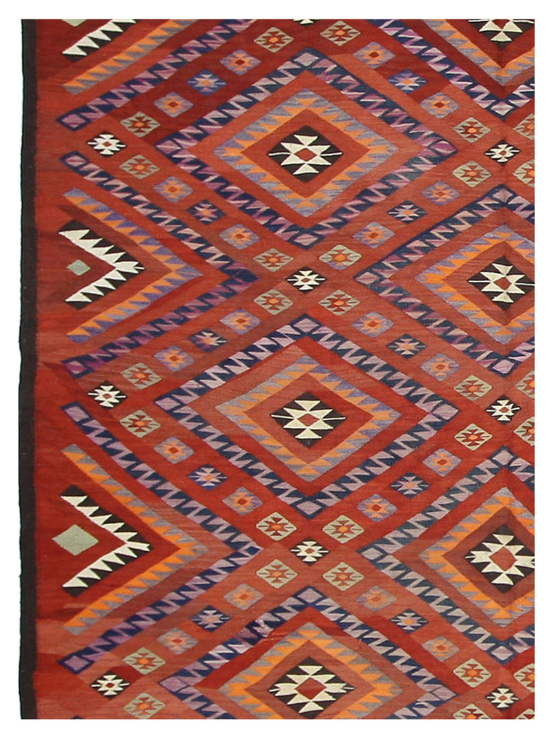 Pacific Turkaman 14760 Rust Kilim Hand Knotted Rugs
