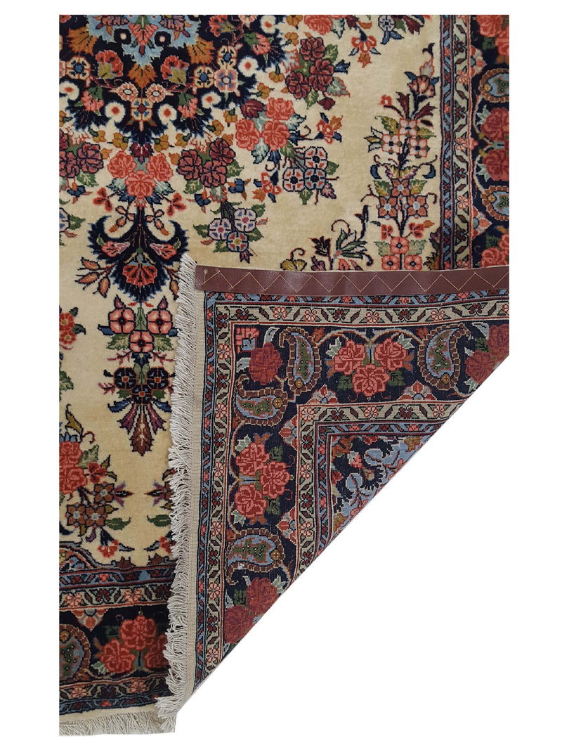 Fasa Bijar 14771 Ivory Black Traditional Hand Knotted Rug