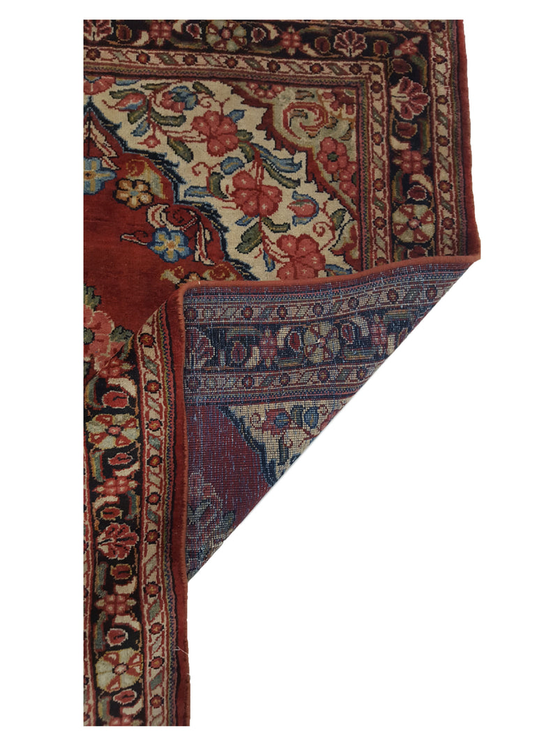 Pacific Sarouk Mahal 14784 Red Navy Traditional Hand Knotted Rug